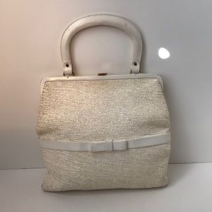 Vintage Off-white Top Handle Handbag